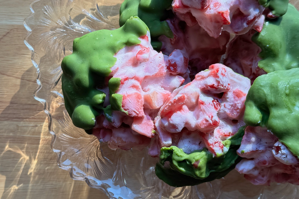 Strawberry Matcha Yogurt Clusters